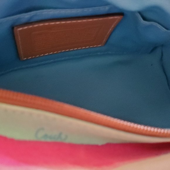 🧡 COACH HAMPTON WATERCOLOR STRIPED w/ CREED … ABSOLUTELY ADORABLE 🧡 - Picture 7 of 8